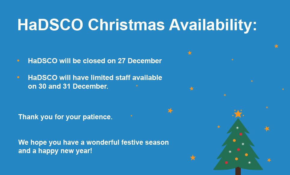 HaDSCO Christmas Availability 2024